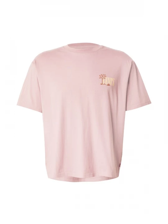 Foto van product LEVI'® Shirt 'Graphic Boxy Tee' bruin / lichtgeel / rosa Levi's