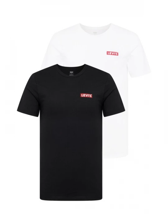 Foto van product LEVI'® Shirt 'Graphic Crewneck T-Shirt - 2 Pack' rood / zwart / wit Levi's