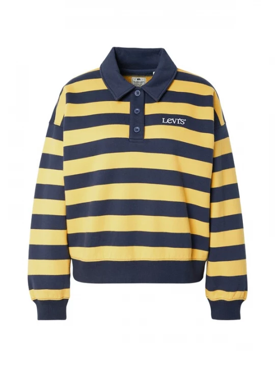 Foto van product LEVI'® Sweatshirt 'Graphic Vintage Rugby Fleece' navy / geel / wit Levi's