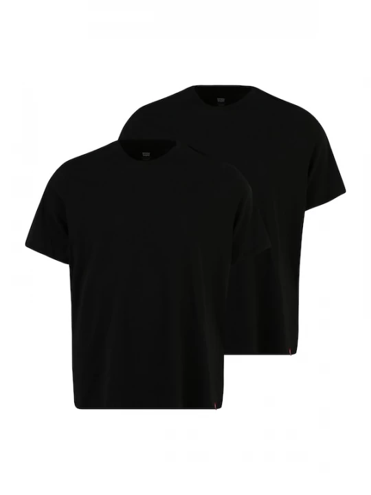 Foto van product Levi's® Big & Tall Shirt 'Crewneck Tee - 2 Pack (Big & Tall)' bloedrood / zwart / wit