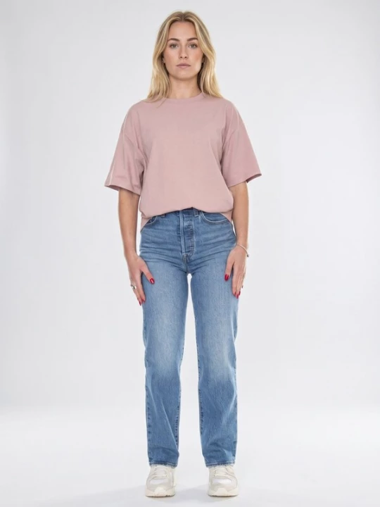 Foto van product LEVI'S ® Jeans 'Ribcage Straight Ankle Dance Around Med Indigo Worn In' blauw denim