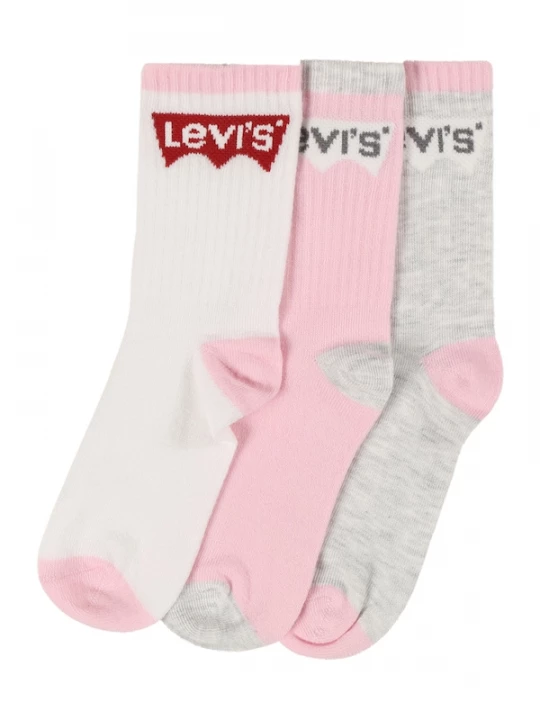 Foto van product Levi's Kids Sokken grijs gemêleerd / rosa / karmijnrood / wit