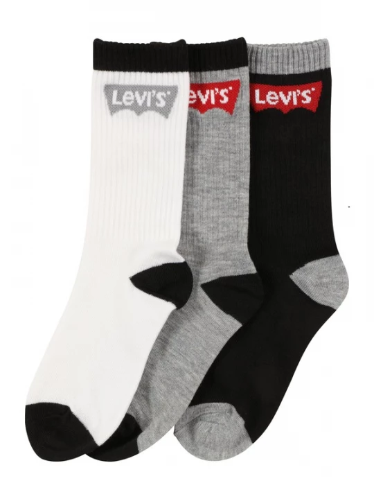 Foto van product Levi's Kids Sokken grijs / rood / zwart / wit
