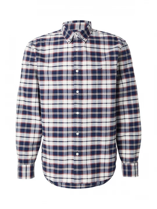 Foto van product LEVI'S ® Overhemd 'AUTHENTIC' marine / lichtgeel / donkerrood / wit