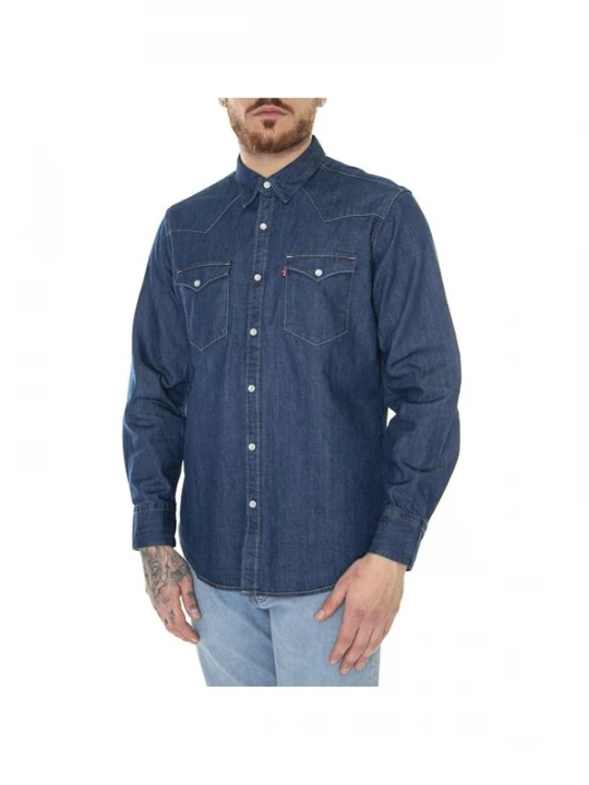Foto van product LEVI'S ® Shirt 'M' Barstow Western Standard Lower Haight Med Indigo Flat Finish Shirt' gemengde kleuren