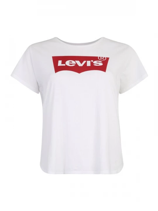 Foto van product Levi's® Plus Shirt 'Perfect Logo Tee (Plus Size)' rood / wit