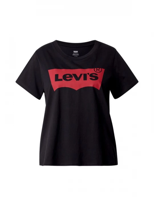 Foto van product Levi's® Plus Shirt 'Perfect Logo Tee (Plus Size)' rood / zwart