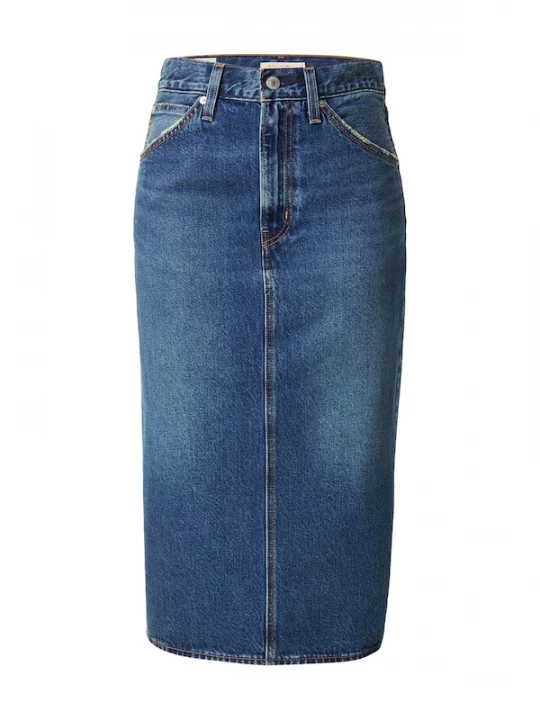 Foto van product LEVI'S ® Rok 'High Rise Back Slit Skirt' blauw denim