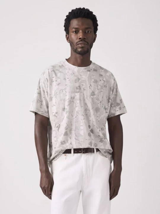Foto van product LEVI'S ® Shirt 'BOXY SS TEE FALKE BIRCH CAMO SILVERY TON NEUTRAL' beige