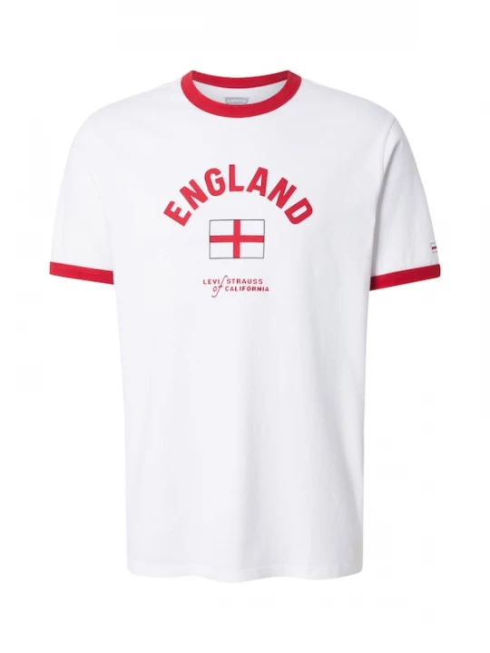 Foto van product LEVI'S ® Shirt 'England Ringer Tee' rood / wit