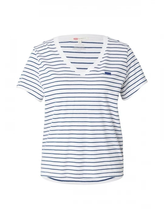 Foto van product LEVI'S ® Shirt 'Favorite Cotton V-Neck Tee' navy / wit