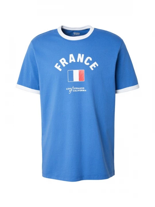 Foto van product LEVI'S ® Shirt 'France Ringer Tee' azuur / rood / wit
