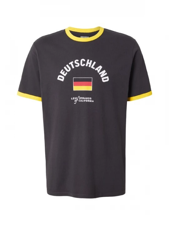 Foto van product LEVI'S ® Shirt 'Germany Ringer Tee' geel / zwart / wit