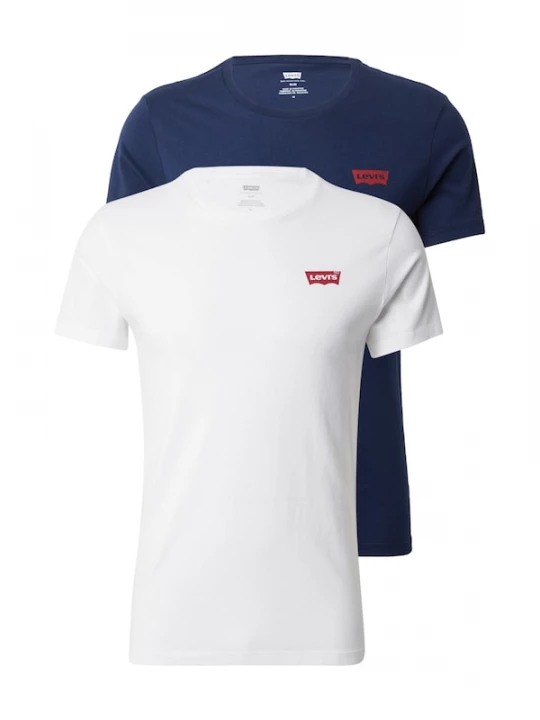 Foto van product LEVI'S ® Shirt 'Graphic Crewneck T-Shirt - 2 Pack' donkerblauw / rood / wit