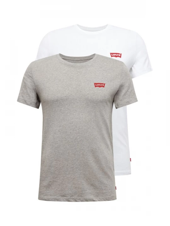 Foto van product LEVI'S ® Shirt 'Graphic Crewneck T-Shirt - 2 Pack' grijs / wit