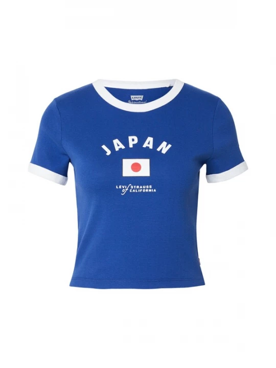 Foto van product LEVI'S ® Shirt 'Japan Ringer Tee' royal blue / koningsblauw / rood / wit