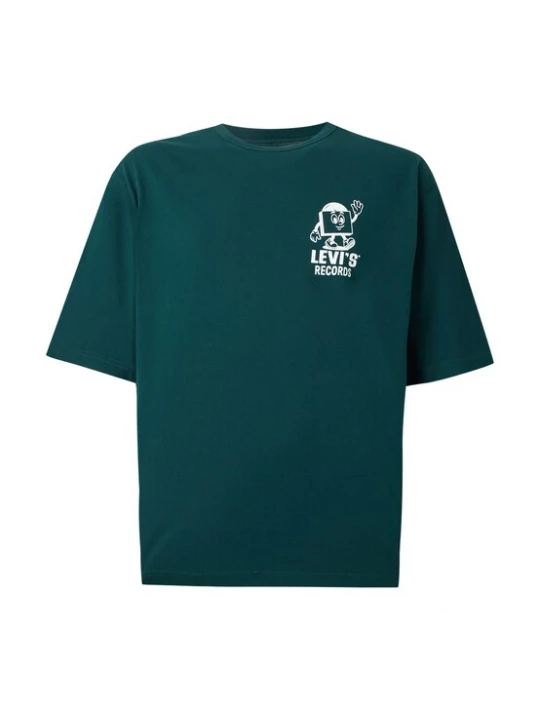 Foto van product LEVI'S ® Shirt 'Loose Tee' donkergroen / wit