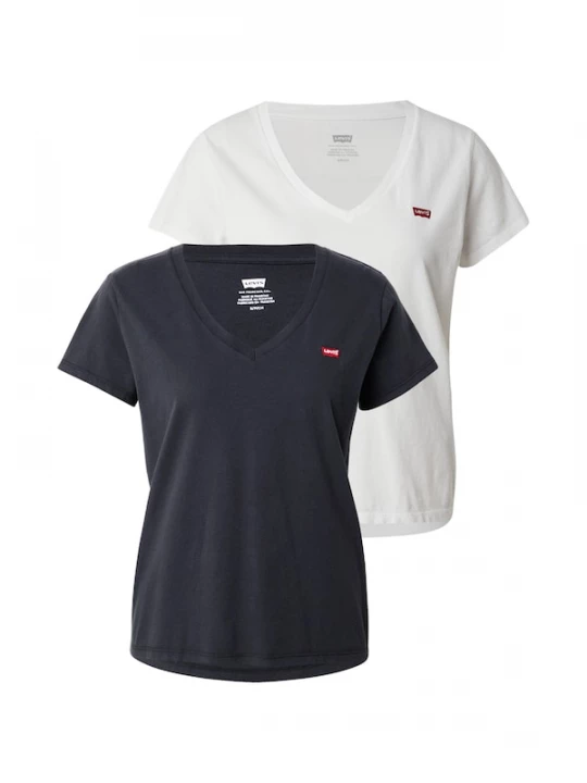 Foto van product LEVI'S ® Shirt 'Perfect V-Neck Tee (2-Pack)' wit