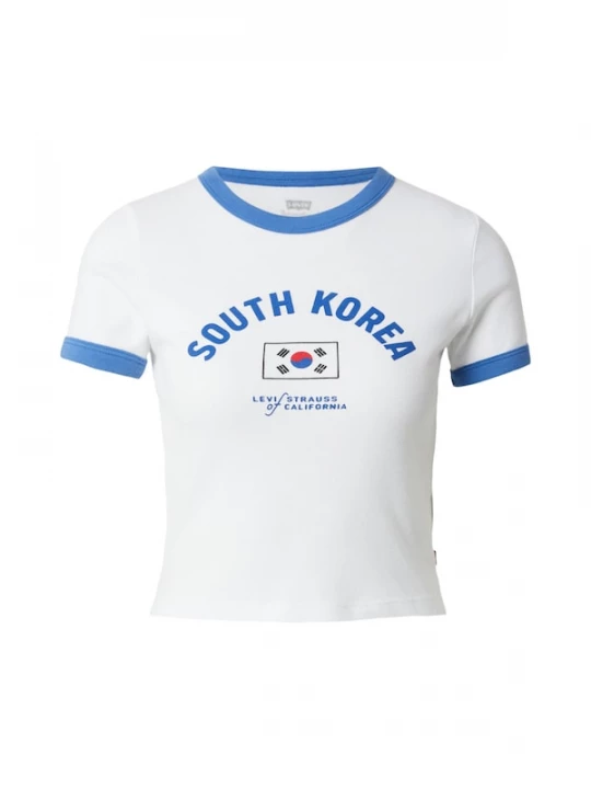 Foto van product LEVI'S ® Shirt 'South Korea Ringer Tee' blauw / rood / zwart / wit