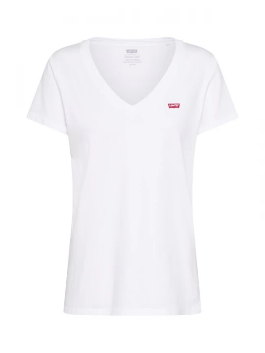 Foto van product LEVI'S ® Shirt 'The Perfect V-Neck' rood / wit