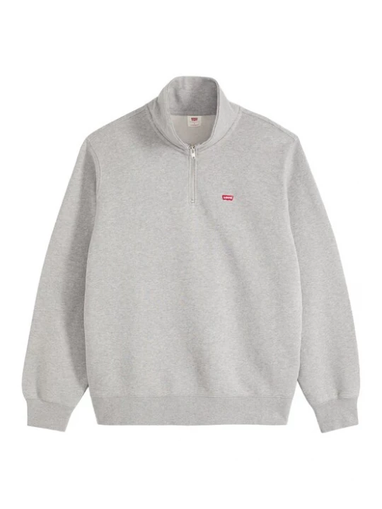 Foto van product LEVI'S ® Sweatshirt 'Original HM 1 / 4 Zip' lichtgrijs / bloedrood