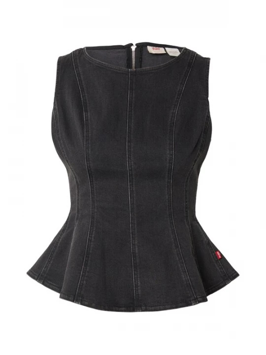 Foto van product LEVI'S ® Top 'Leighton Peplum Top' black denim