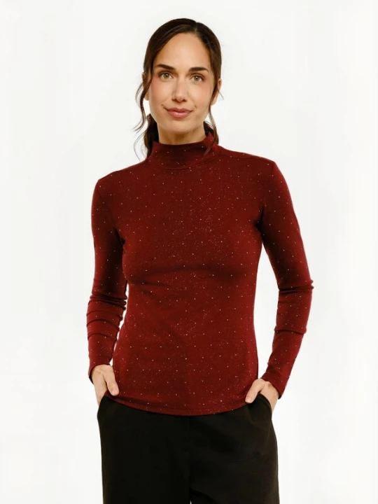 Foto van product Liberte Essentiel Shirt ' TAMMI ' bordeaux