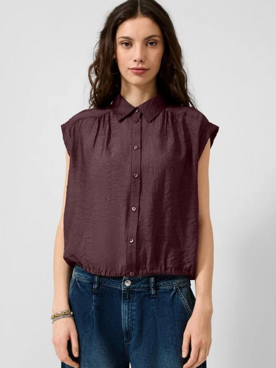 Foto van product Licht doorschijnende blouse van een viscose-mix QS rood