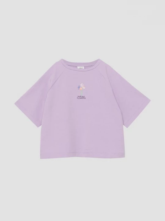 Foto van product Licht Felpa oversized T-shirt met print op voor- en achterkant s.Oliver
