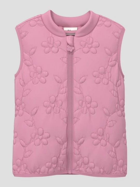 Foto van product Licht gewatteerd unisex gilet met opstaande kraag s.Oliver roze