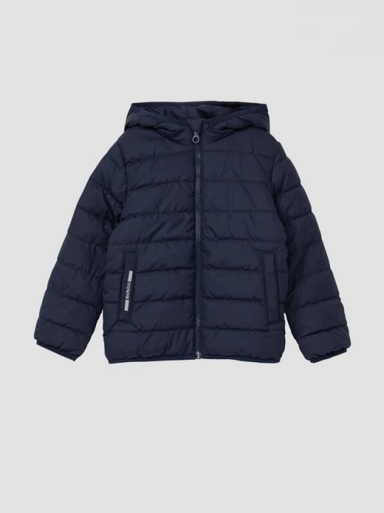Foto van product Licht gewatteerd unisex jack met vaste capuchon s.Oliver blauw