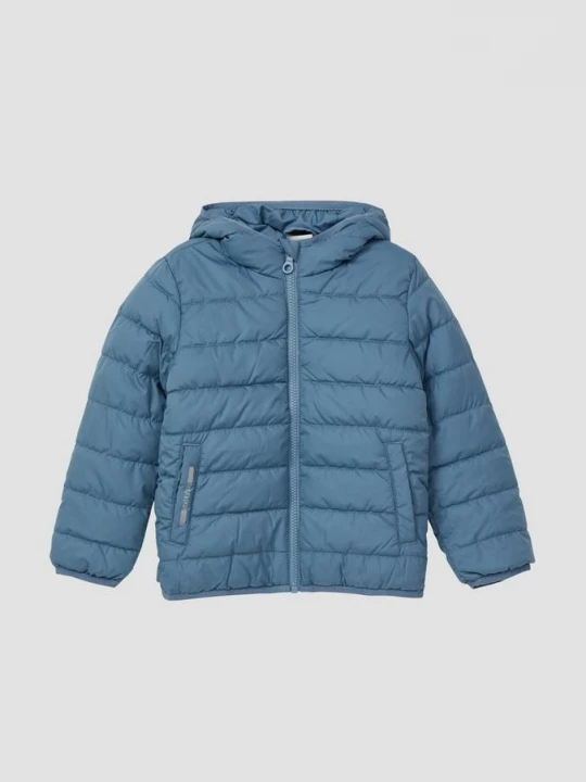 Foto van product Licht gewatteerd unisex jack met vaste capuchon s.Oliver blauw