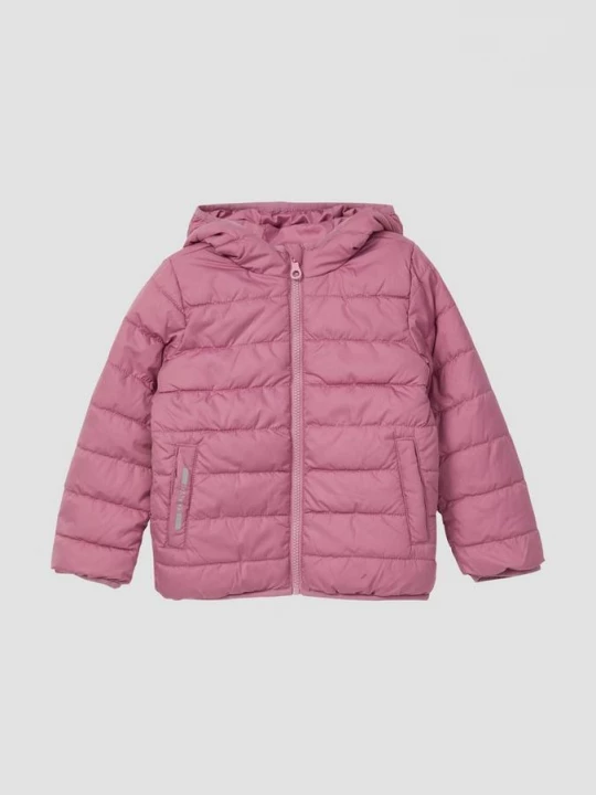 Foto van product Licht gewatteerd unisex jack met vaste capuchon s.Oliver roze