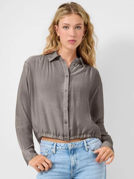 Foto van product Licht transparante blouse QS bruin