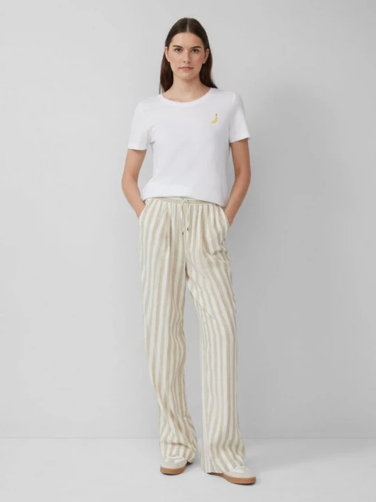 Foto van product Lichte broek met elastische band van een linnenmix s.Oliver bruin