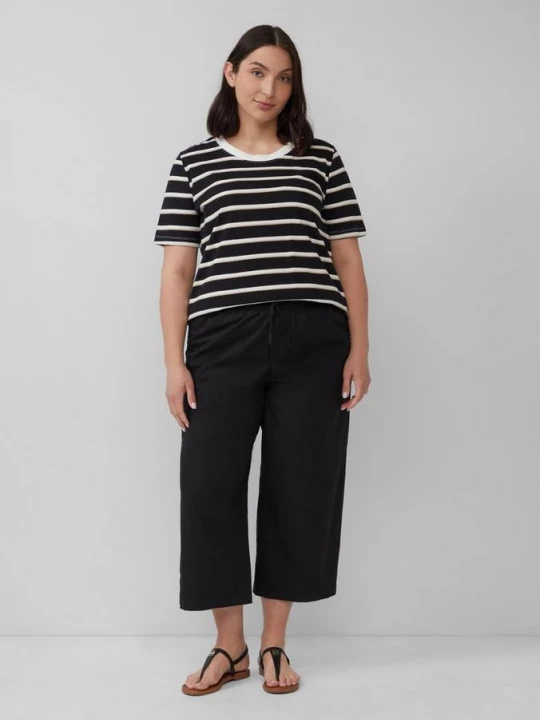 Foto van product Lichte culotte met een relaxed fit van een katoenmix s.Oliver zwart