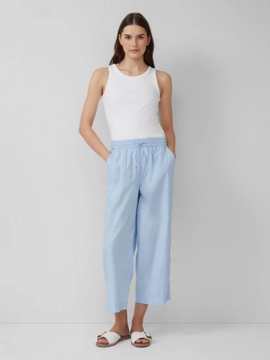 Foto van product Lichte culotte van een katoenmix met een relaxed fit s.Oliver blauw