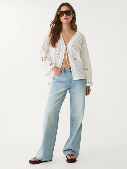 Foto van product Lichte jas Stradivarius wit