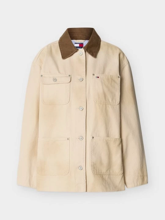 Foto van product Lichte jas Tommy Jeans zandkleur
