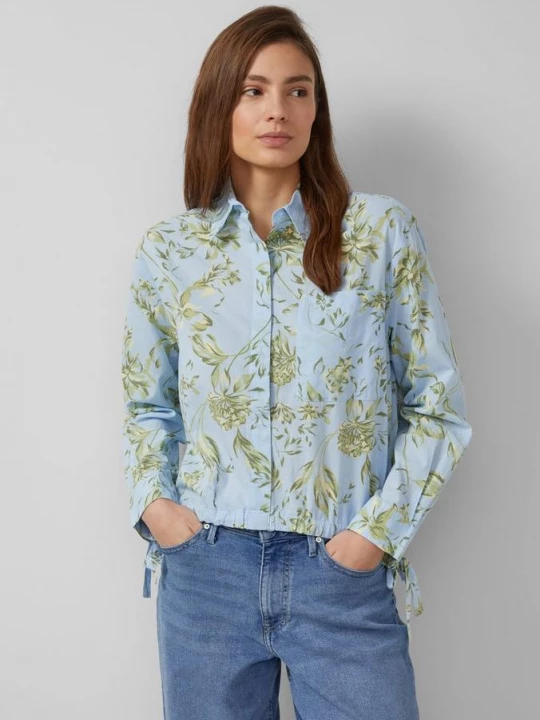 Foto van product Lichtgewicht katoenen voile overhemdblouse met strikdetail s.Oliver