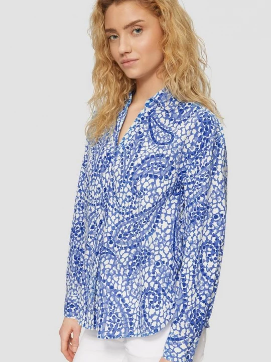 Foto van product Lichtgewicht overhemdblouse in een ontspannen pasvorm met omslag s.Oliver