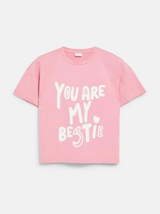 Foto van product Lichtgewicht sweatshirt met boxy pasvorm en print s.Oliver roze