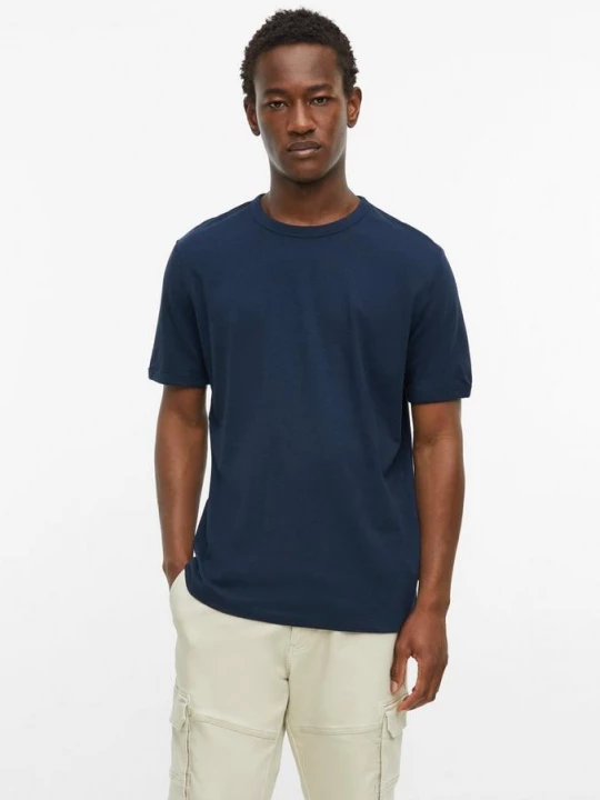 Foto van product Lichtgewicht T-shirt met seersuckerstructuur s.Oliver blauw
