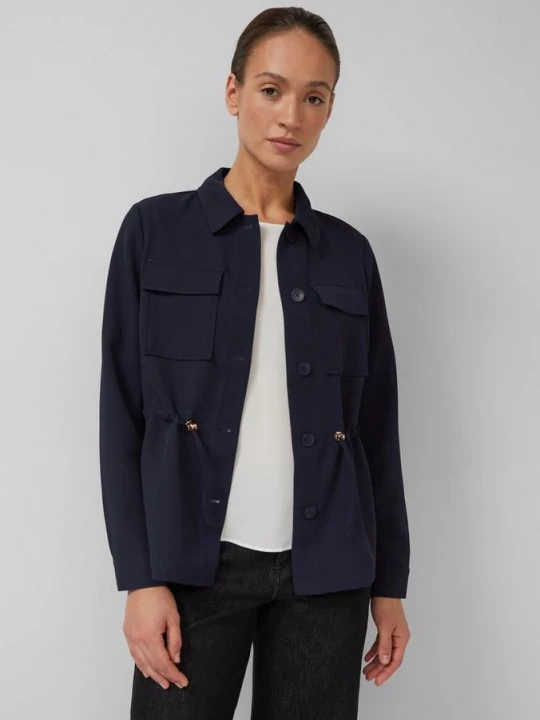 Foto van product Lichtgewicht twill jack met trekkoord in de taille s.Oliver blauw