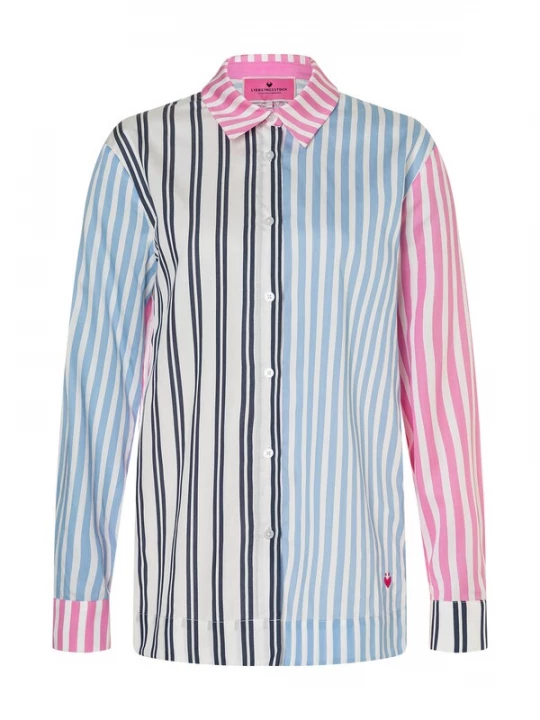 Foto van product LIEBLINGSSTÜCK Blouse 'EdmiraL' navy / hemelsblauw / lichtroze / wit