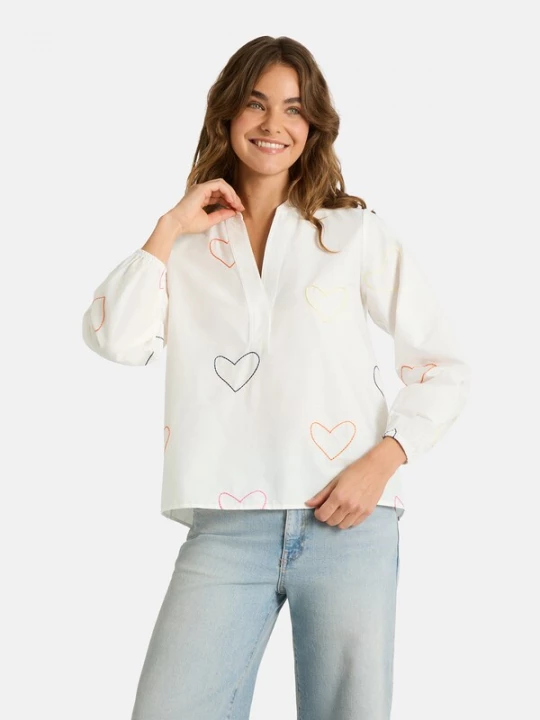 Foto van product LIEBLINGSSTÜCK Blouse 'EnricaL' blauw / rosa / wit