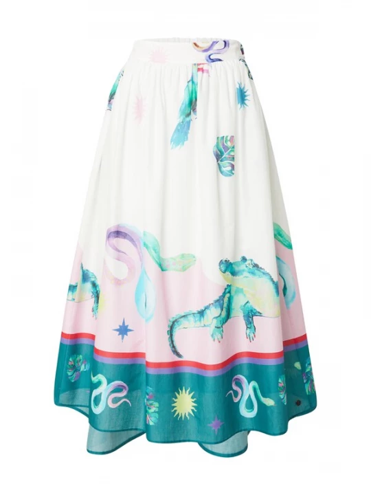 Foto van product LIEBLINGSSTÜCK Rok 'Rahel' smaragd / pastelroze / wit