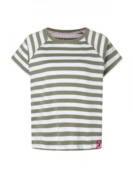 Foto van product LIEBLINGSSTÜCK Shirt 'Tara' olijfgroen / wit