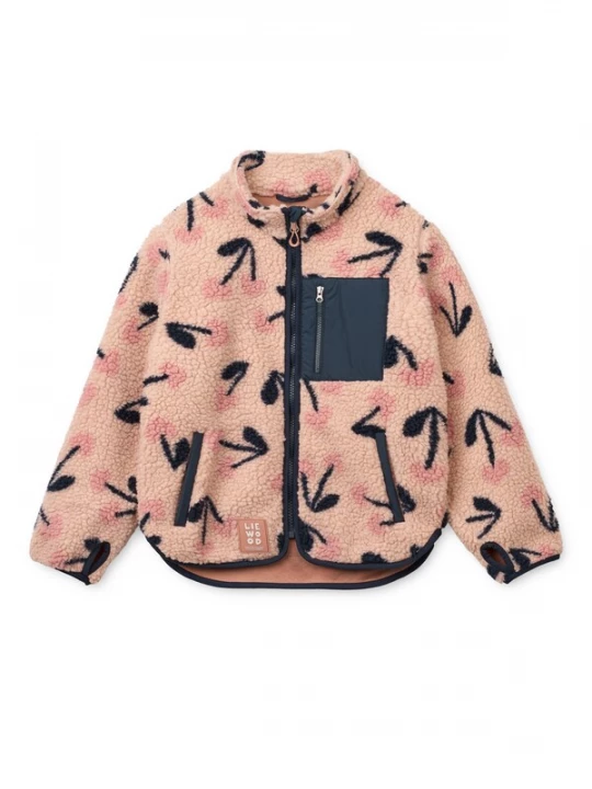 Foto van product Liewood Fleece jas 'Nolan' navy / oudroze / pastelroze