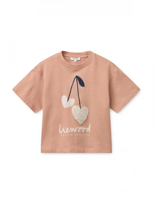 Foto van product Liewood Shirt 'Tyler Placement' lichtbeige / donkerblauw / poederroze